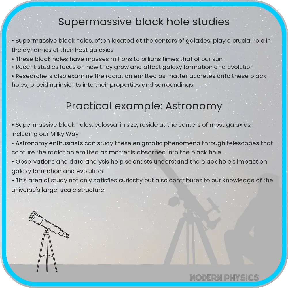 Supermassive black hole studies