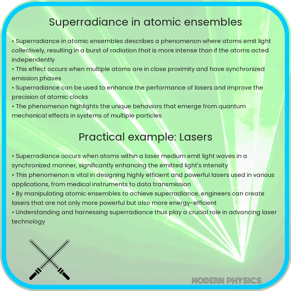 Superradiance in atomic ensembles