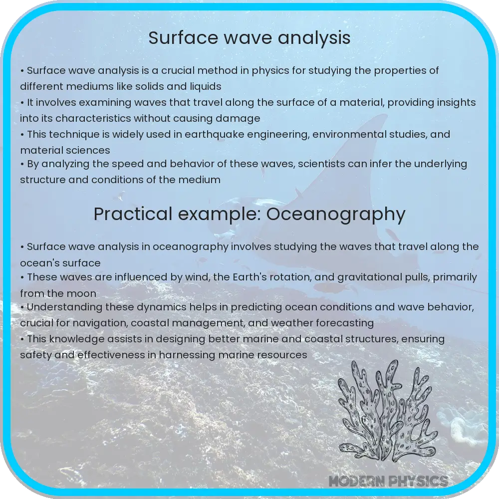 Surface wave analysis