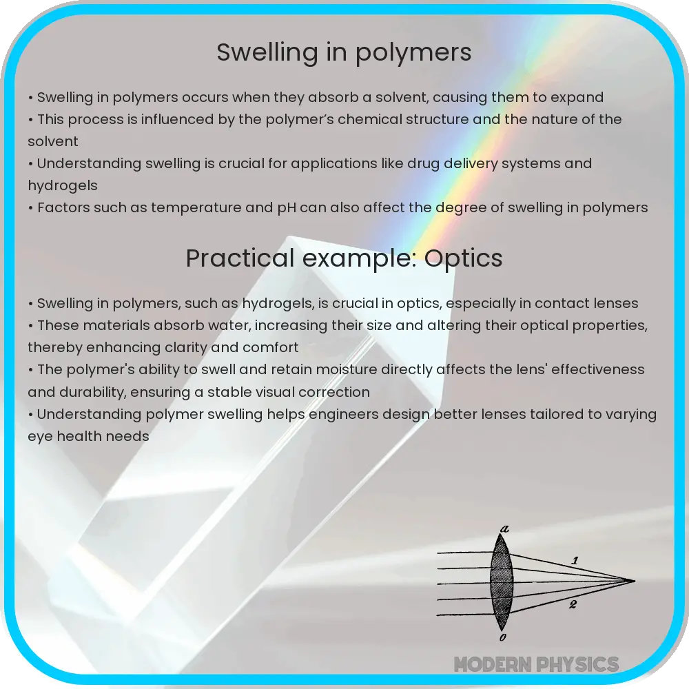 Swelling in polymers