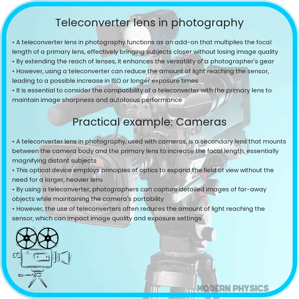 Teleconverter lens in photography