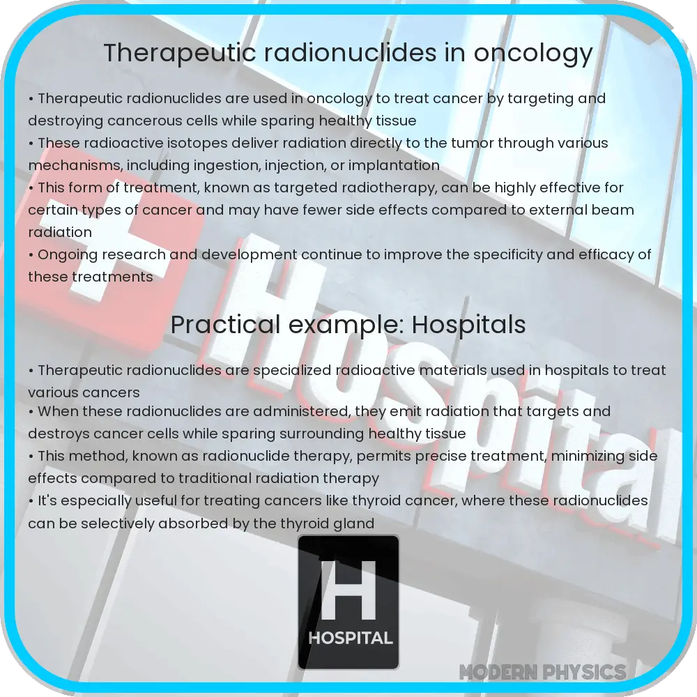 Therapeutic radionuclides in oncology