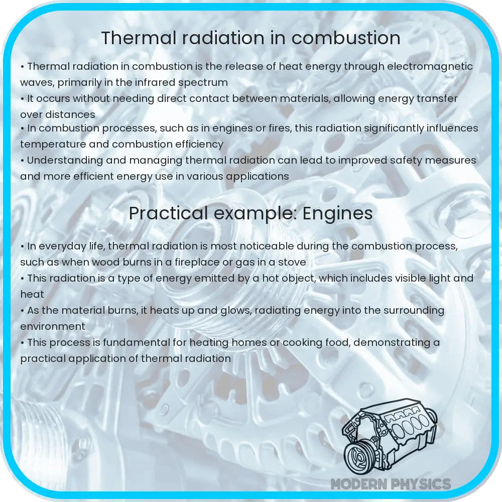 Thermal radiation in combustion