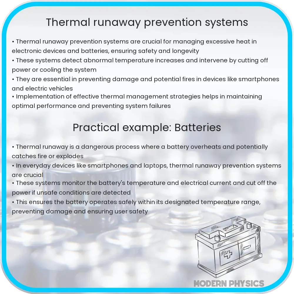 Thermal runaway prevention systems