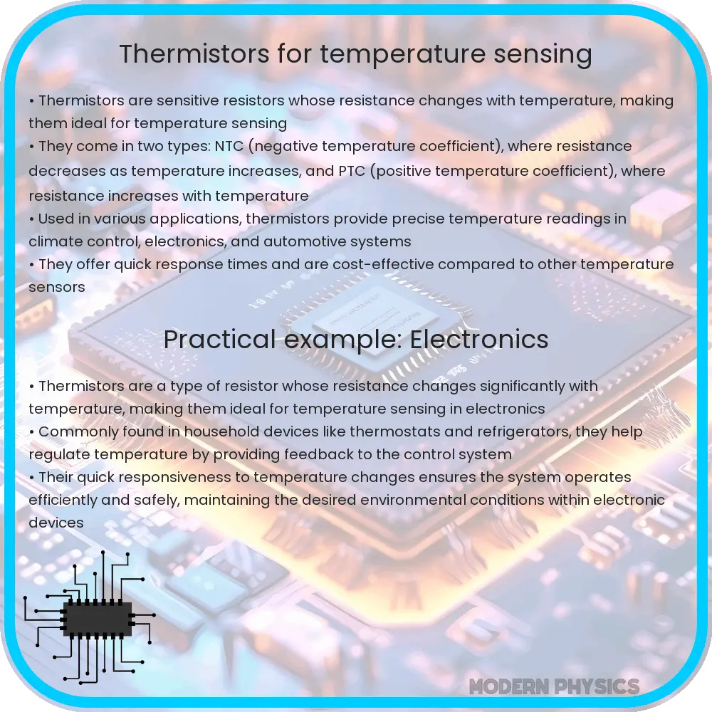 Thermistors for temperature sensing