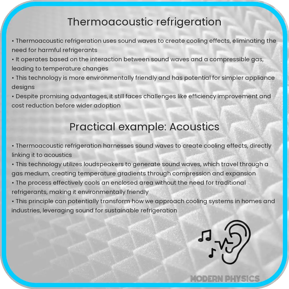 Thermoacoustic refrigeration
