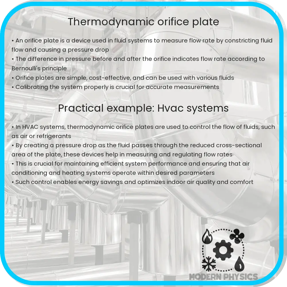 Thermodynamic orifice plate