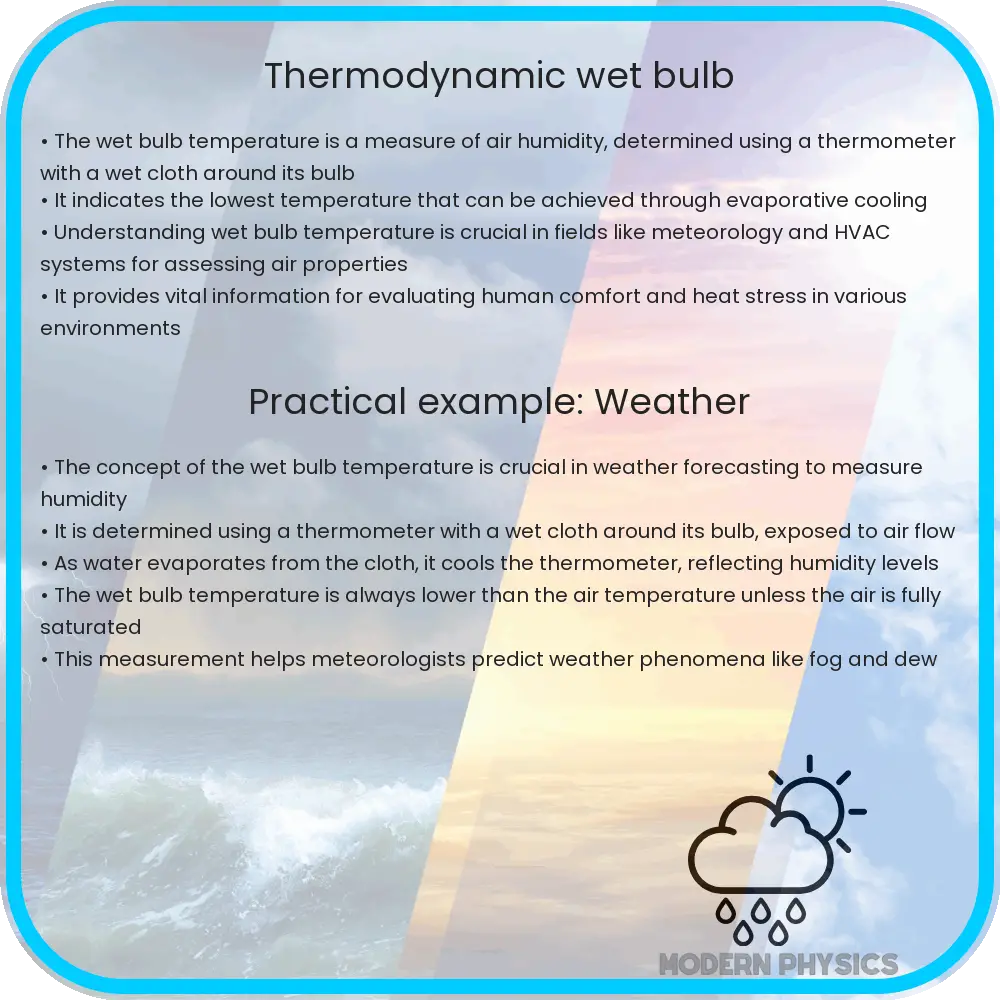 Thermodynamic wet bulb