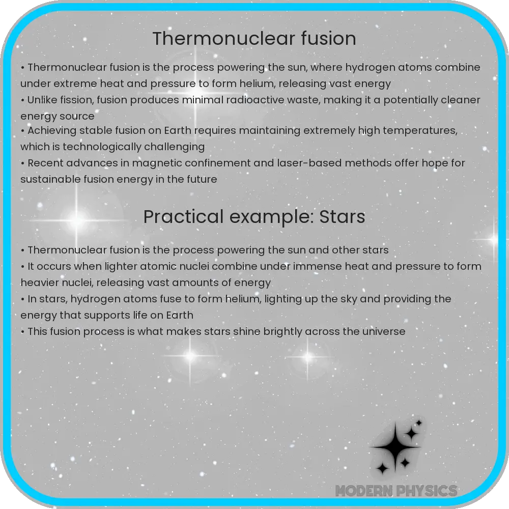 Thermonuclear Fusion