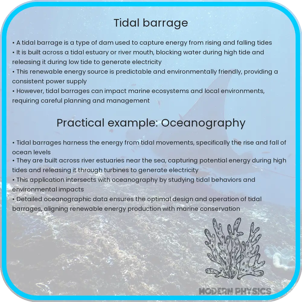 Tidal barrage
