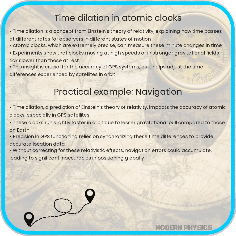 time dilation of atomic clocks