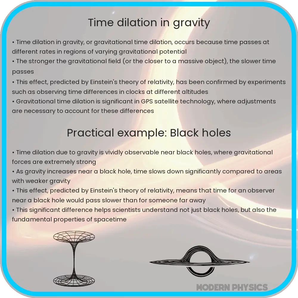 Time dilation in gravity
