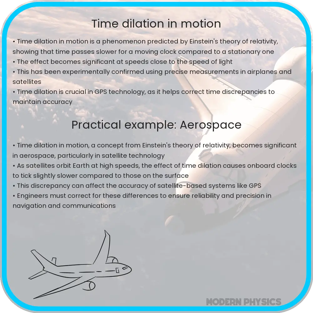 Time dilation in motion