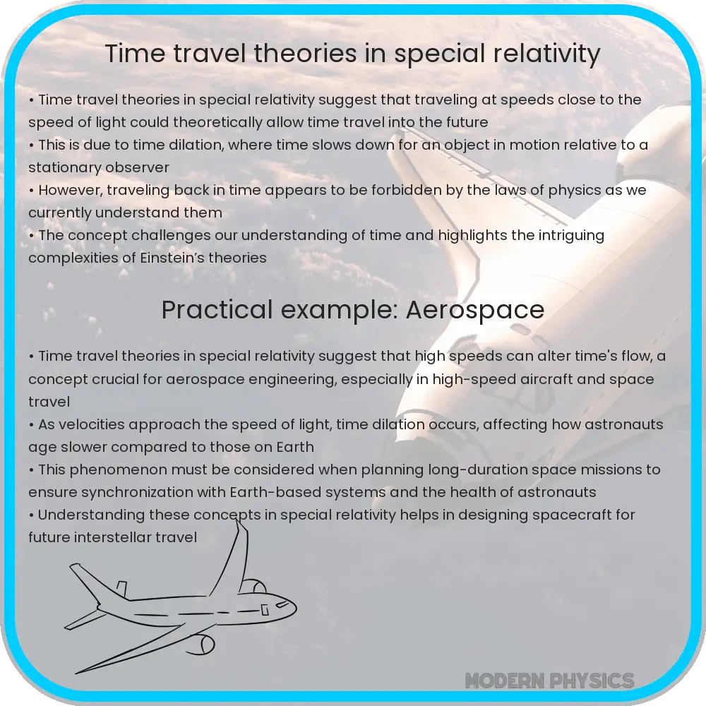 Time travel theories in special relativity