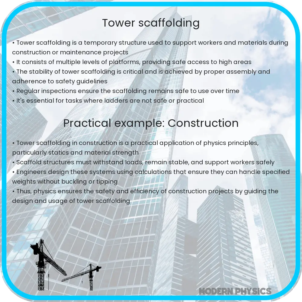 Tower scaffolding