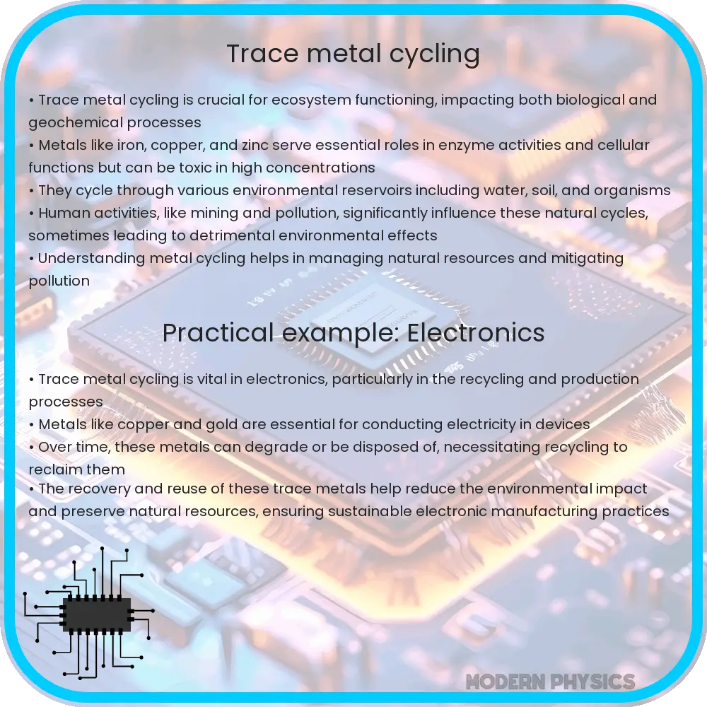 Trace Metal Cycling