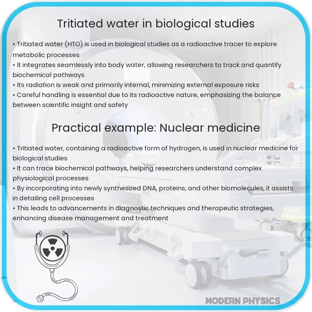 Tritiated water in biological studies