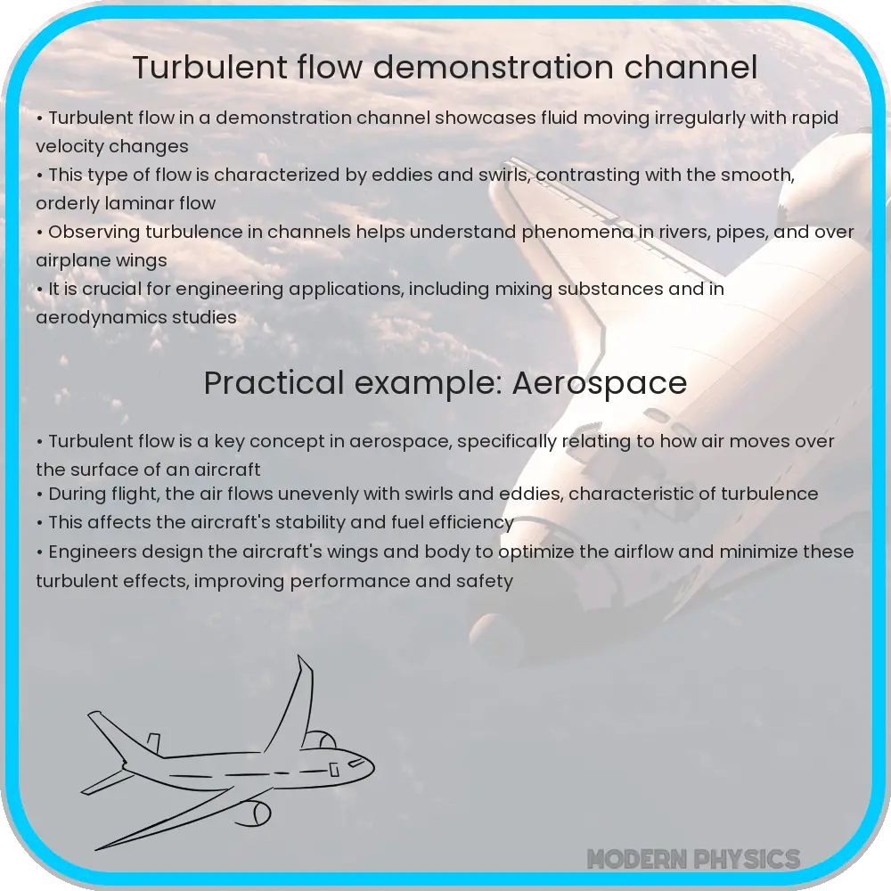 Turbulent flow demonstration channel
