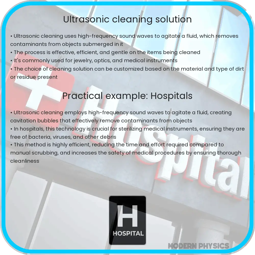 Ultrasonic cleaning solution