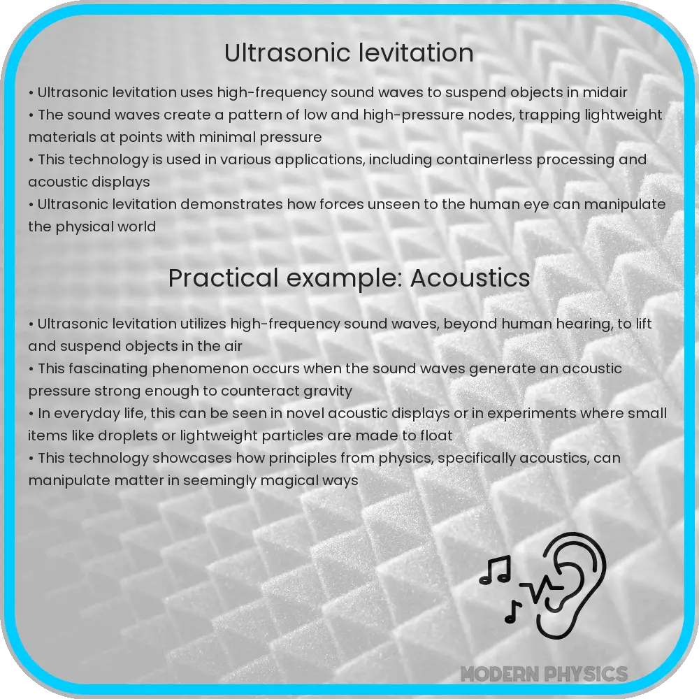 Ultrasonic levitation