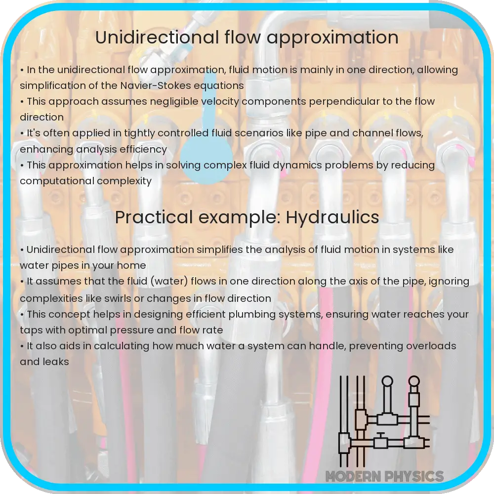 Unidirectional flow approximation