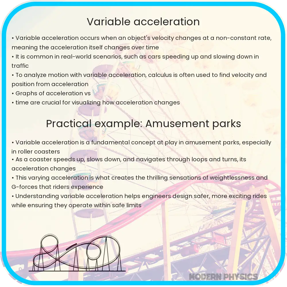 Variable acceleration