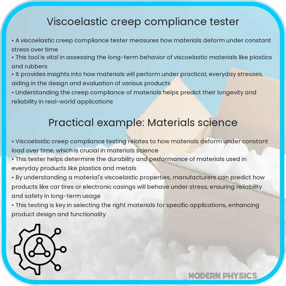 Viscoelastic creep compliance tester