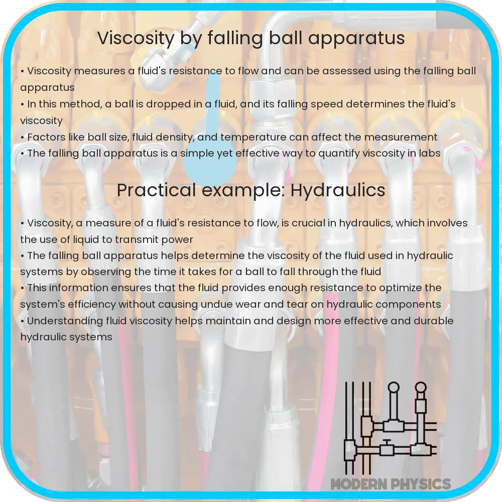 Viscosity by falling ball apparatus