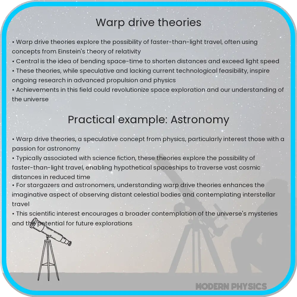 Warp drive theories