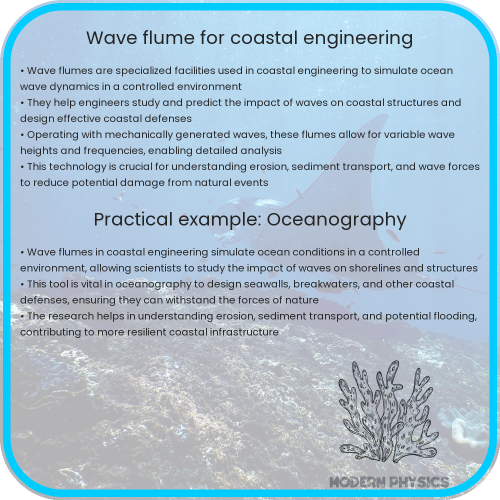 Wave flume for coastal engineering