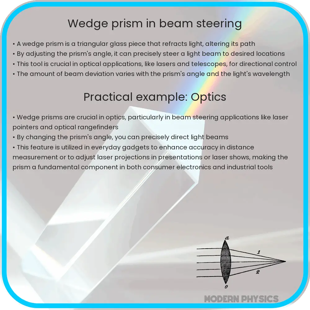 Wedge prism in beam steering
