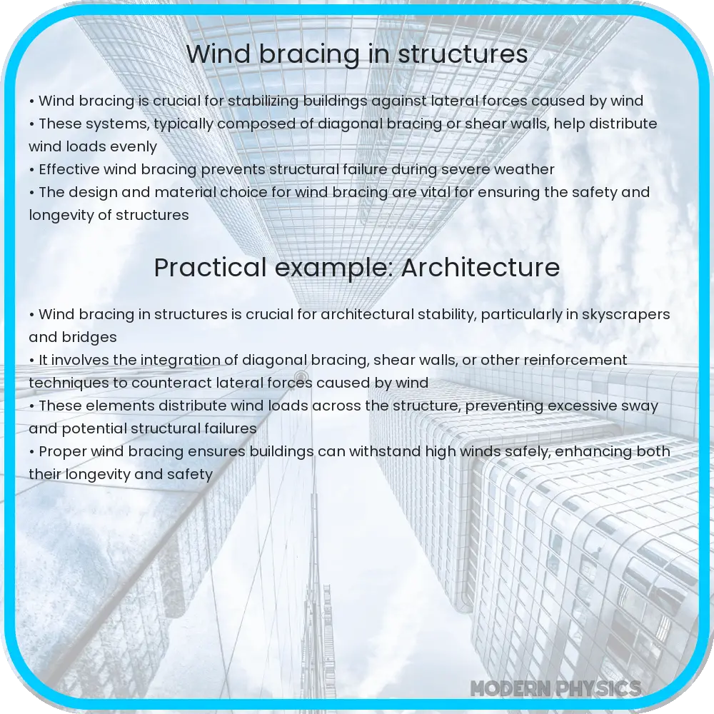 Wind bracing in structures