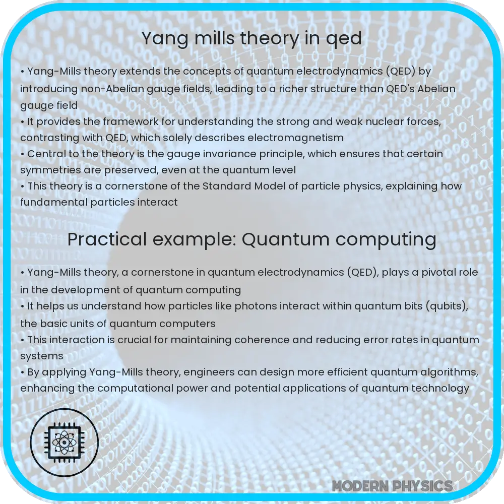 Yang-Mills theory in QED