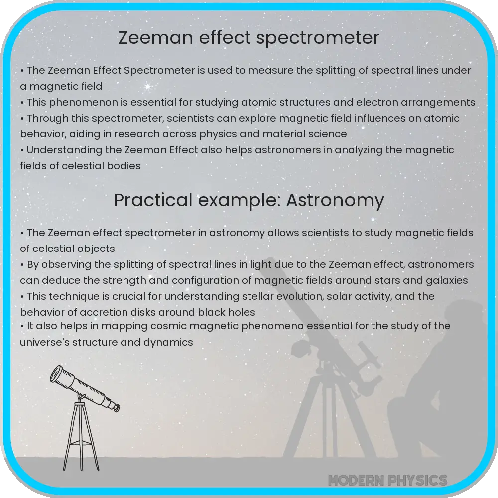 Zeeman effect spectrometer