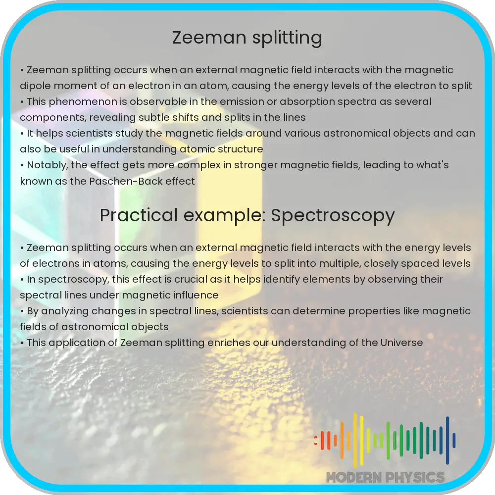 Zeeman splitting