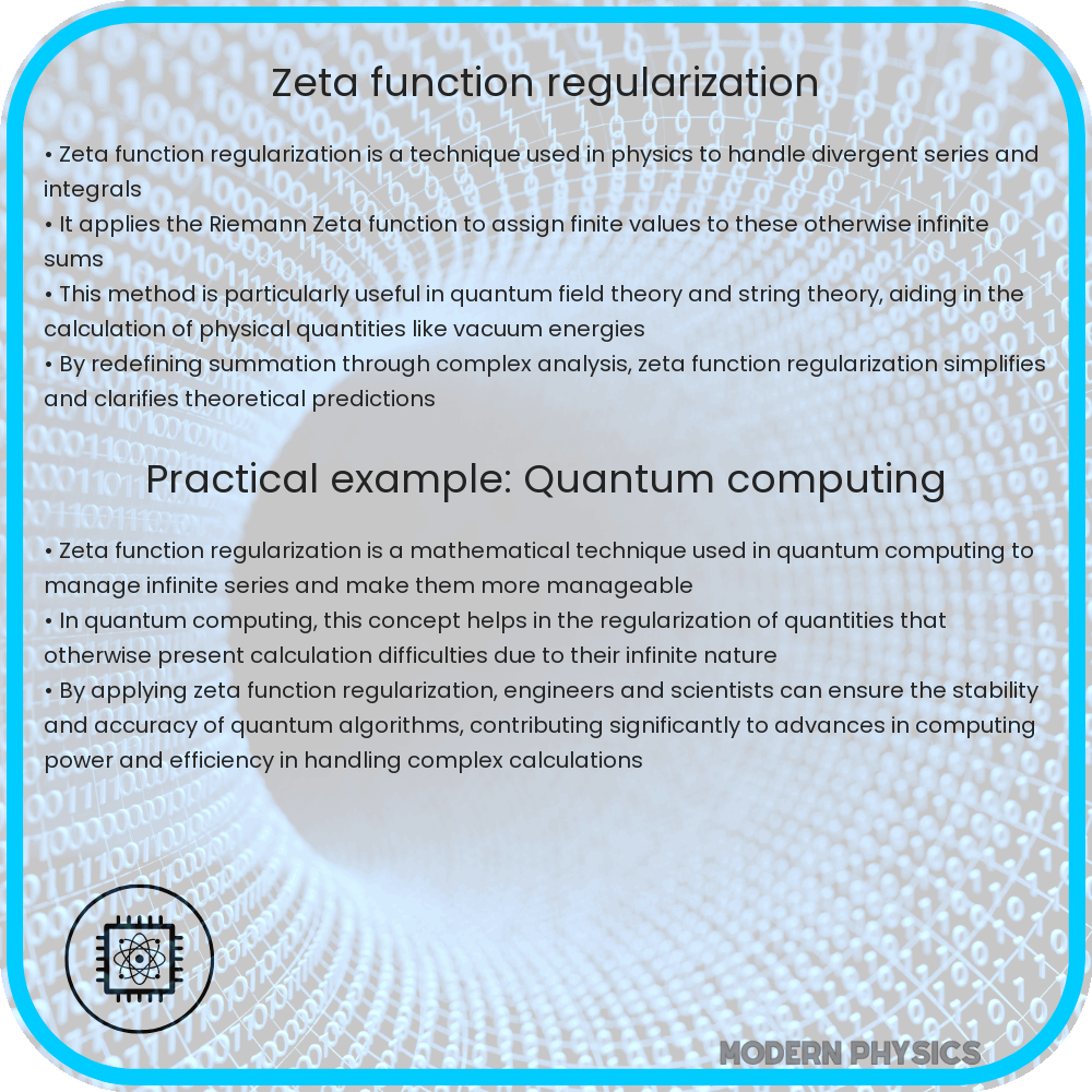 Zeta function regularization