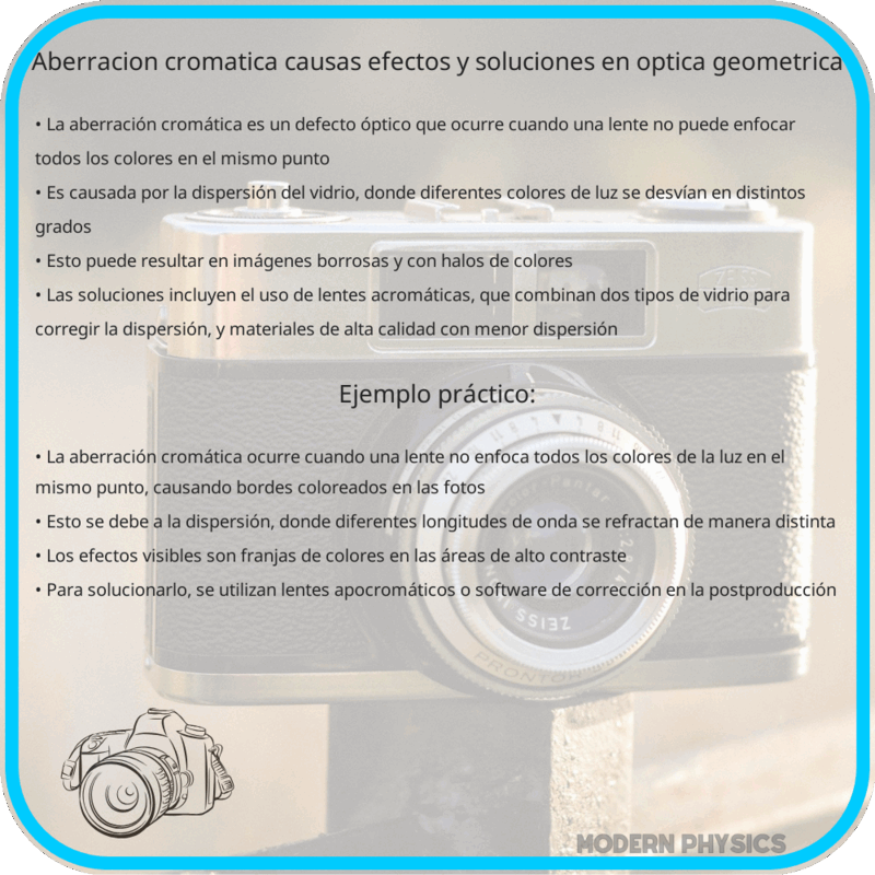 Aberración Cromática | Causas, Efectos y Soluciones en Óptica Geométrica