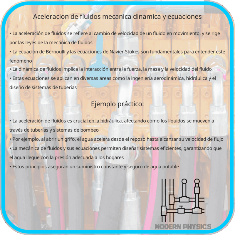 Aceleración de Fluidos | Mecánica, Dinámica y Ecuaciones