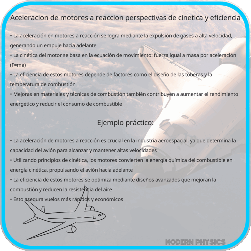 Aceleración de Motores a Reacción | Perspectivas de Cinética y Eficiencia
