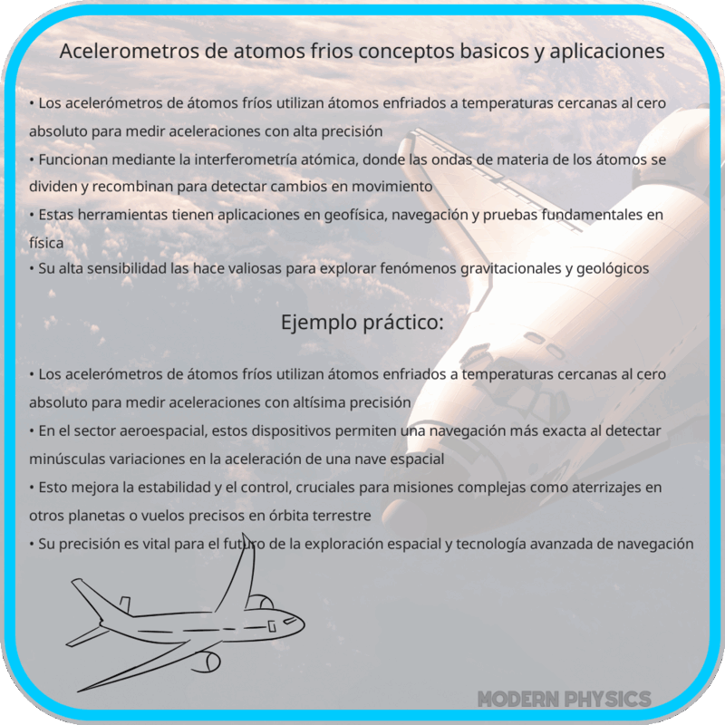 Acelerómetros de Átomos Fríos: Conceptos Básicos y Aplicaciones