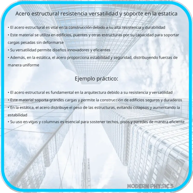 Acero Estructural: Resistencia, Versatilidad y Soporte en la Estática