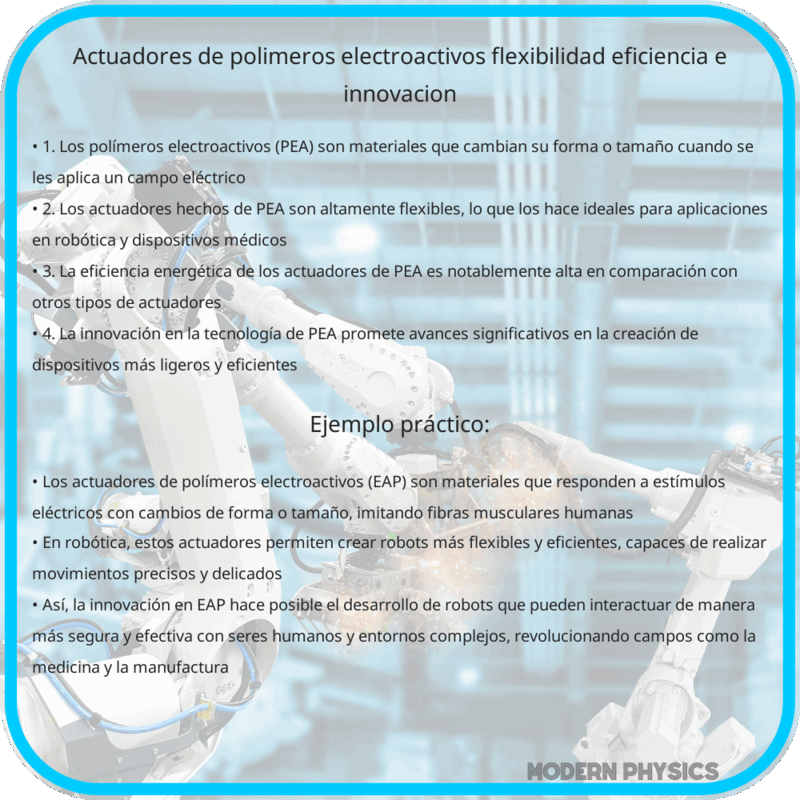 Actuadores de Polímeros Electroactivos | Flexibilidad, Eficiencia e Innovación