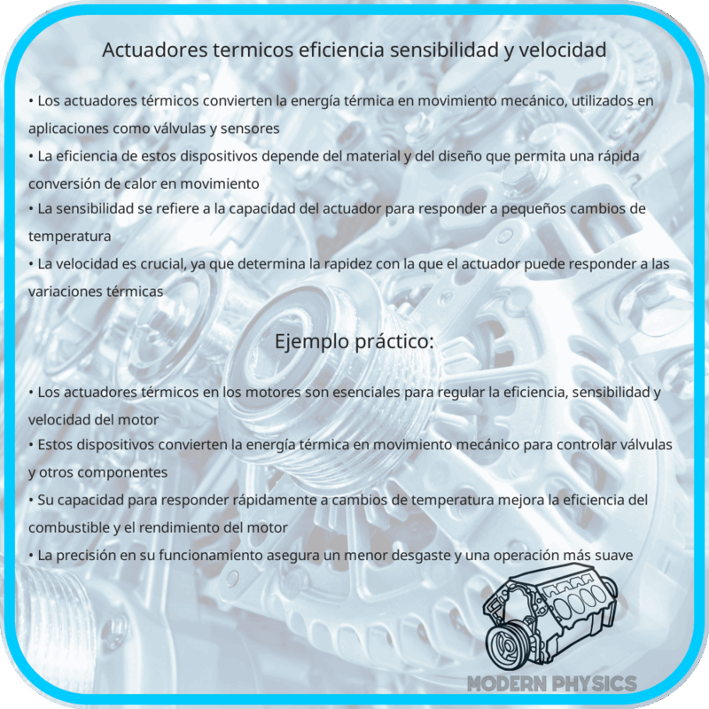 Actuadores Térmicos | Eficiencia, Sensibilidad y Velocidad