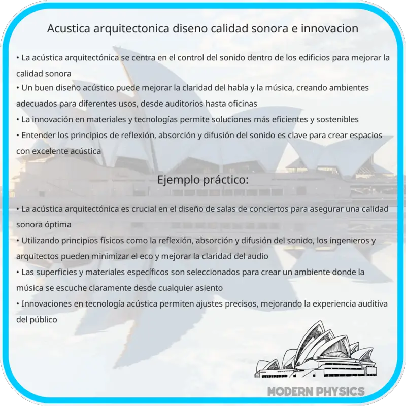 Acústica Arquitectónica | Diseño, Calidad Sonora e Innovación