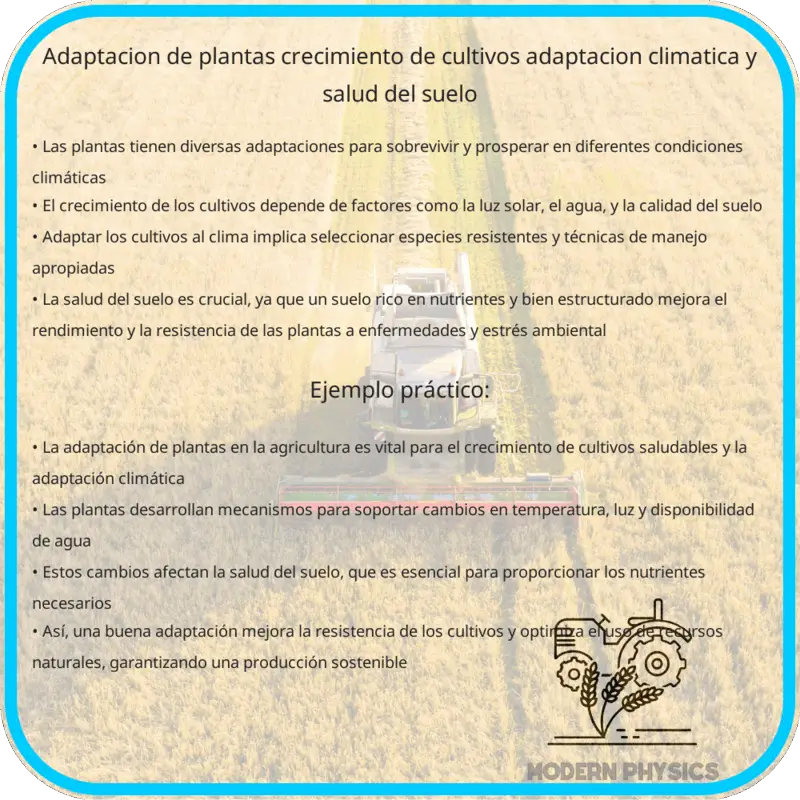 Adaptación de Plantas | Crecimiento de Cultivos, Adaptación Climática y Salud del Suelo