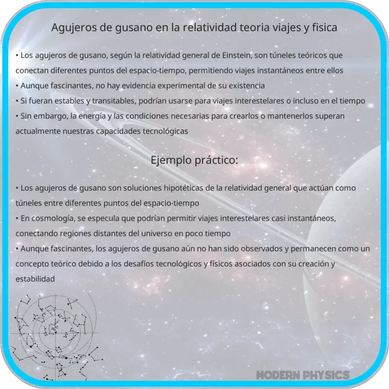 Agujeros de gusano en la relatividad | Teoría, viajes y física