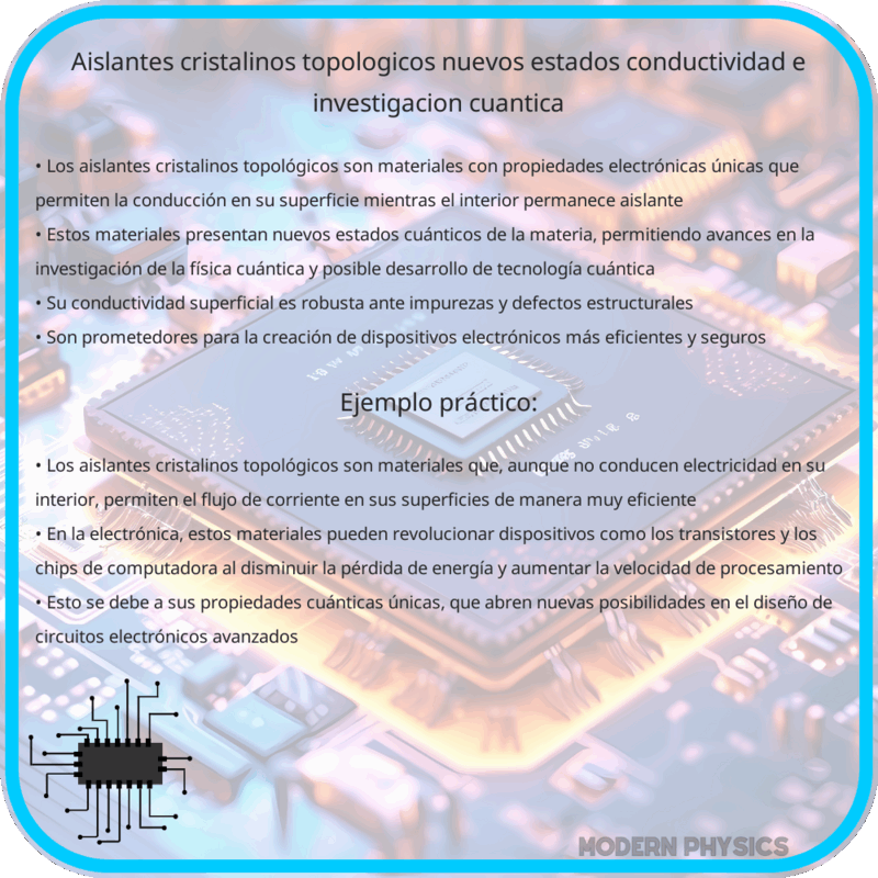 Aislantes Cristalinos Topológicos | Nuevos Estados, Conductividad e Investigación Cuántica