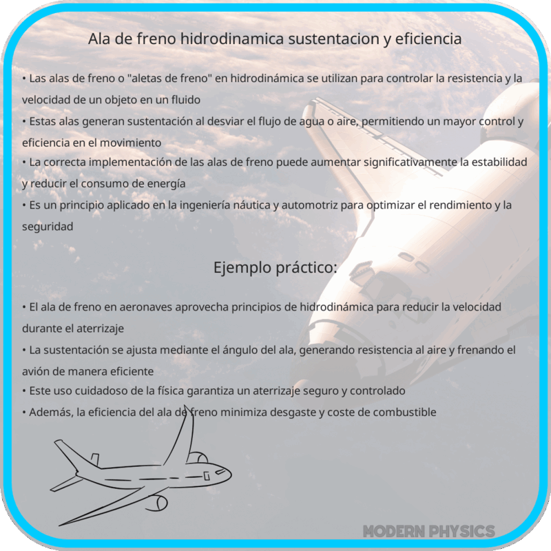 Ala de Freno: Hidrodinámica, Sustentación y Eficiencia