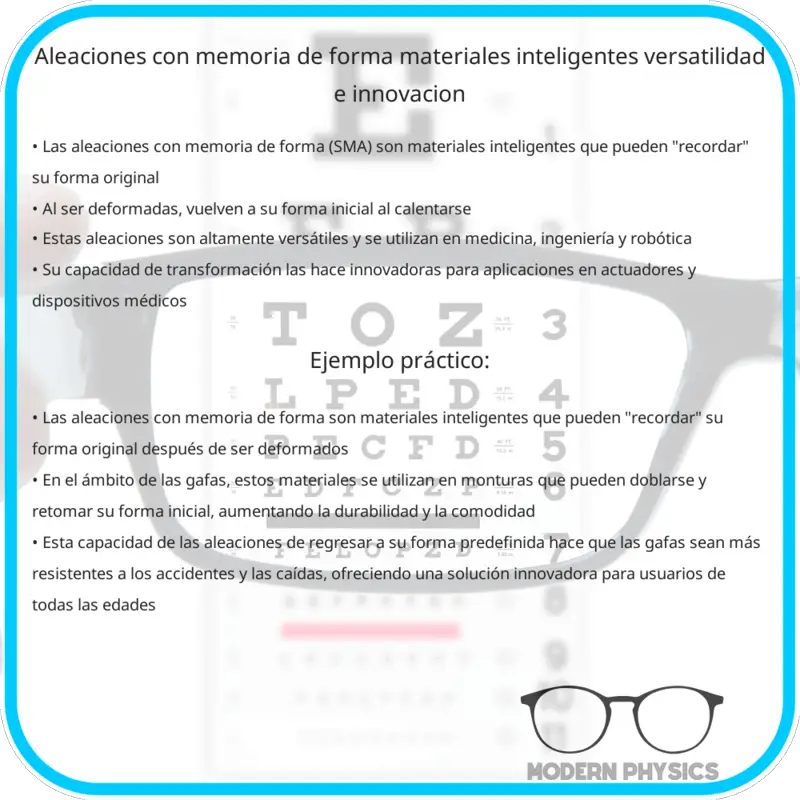Aleaciones con Memoria de Forma | Materiales Inteligentes, Versatilidad e Innovación