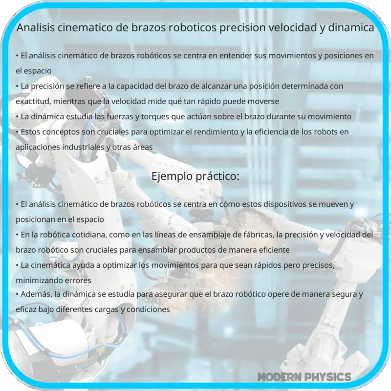 Análisis Cinemático de Brazos Robóticos | Precisión, Velocidad y Dinámica